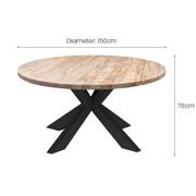 Finch Round Teak Table gallery detail image