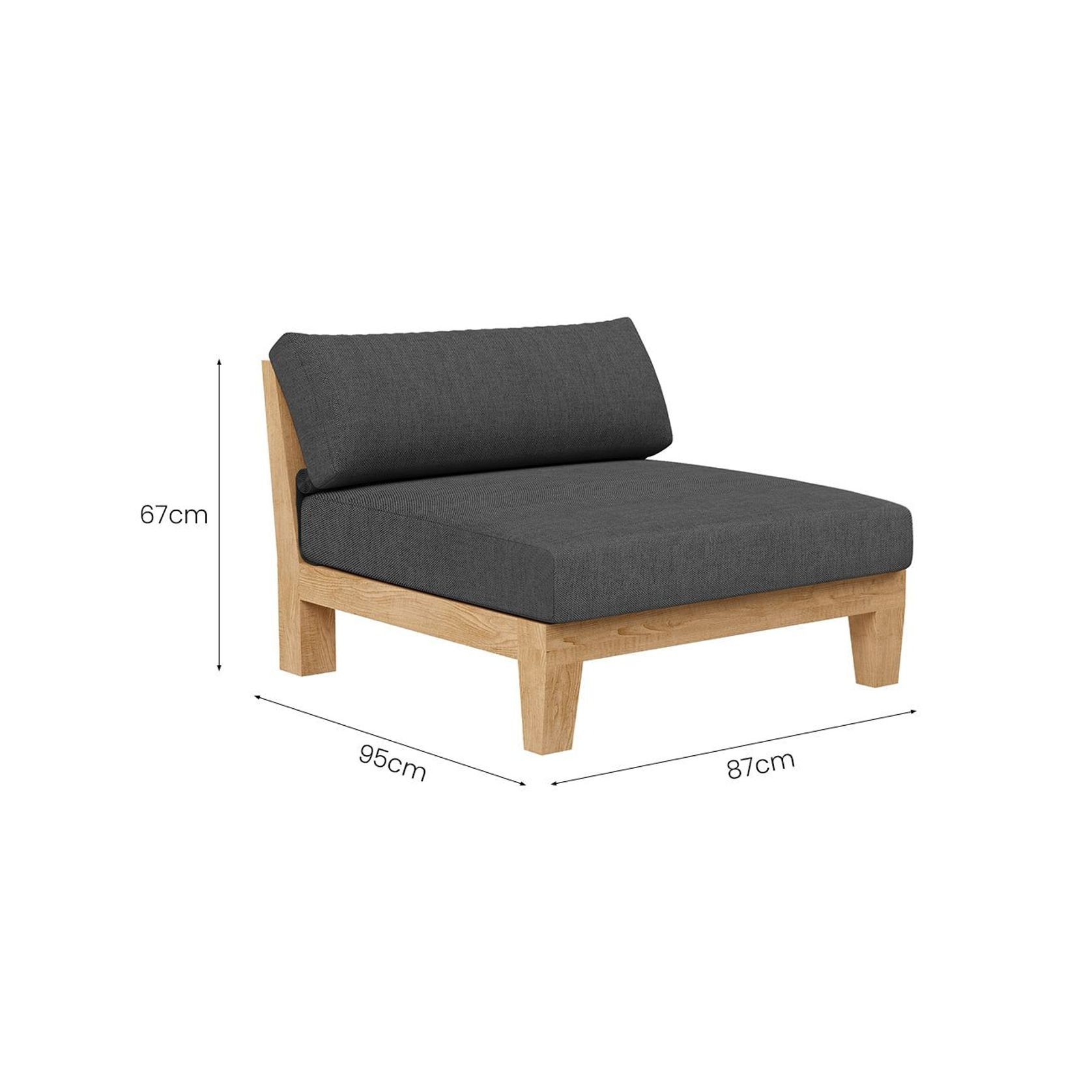 Newport Teak Outdoor Sofa L Sectional - 4 Seat gallery detail image