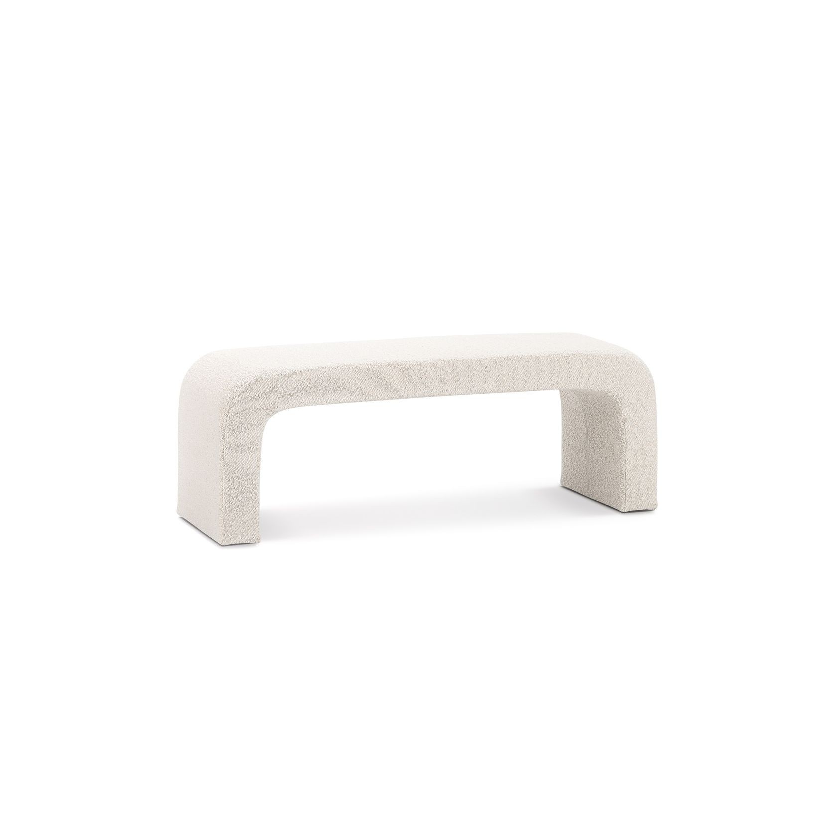 Harper 120cm Arch Bench Seat | Cream Bouclé gallery detail image