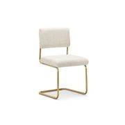 Myah Cantilever Dining Chair | Cream Bouclé & Gold gallery detail image