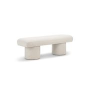 Nico 140cm Bench Seat | Cream Boucle gallery detail image