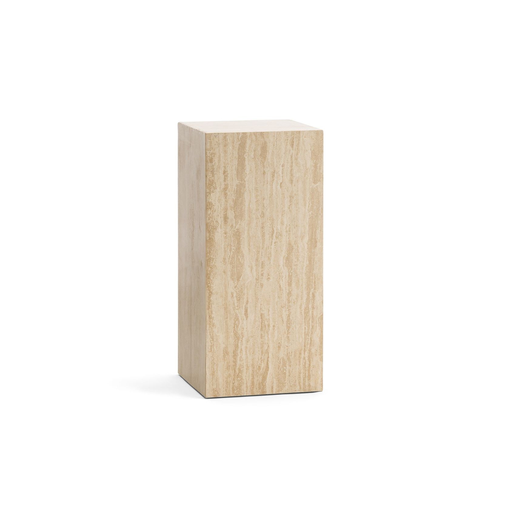 Cubie Plinth Medium | Cream Travertine gallery detail image