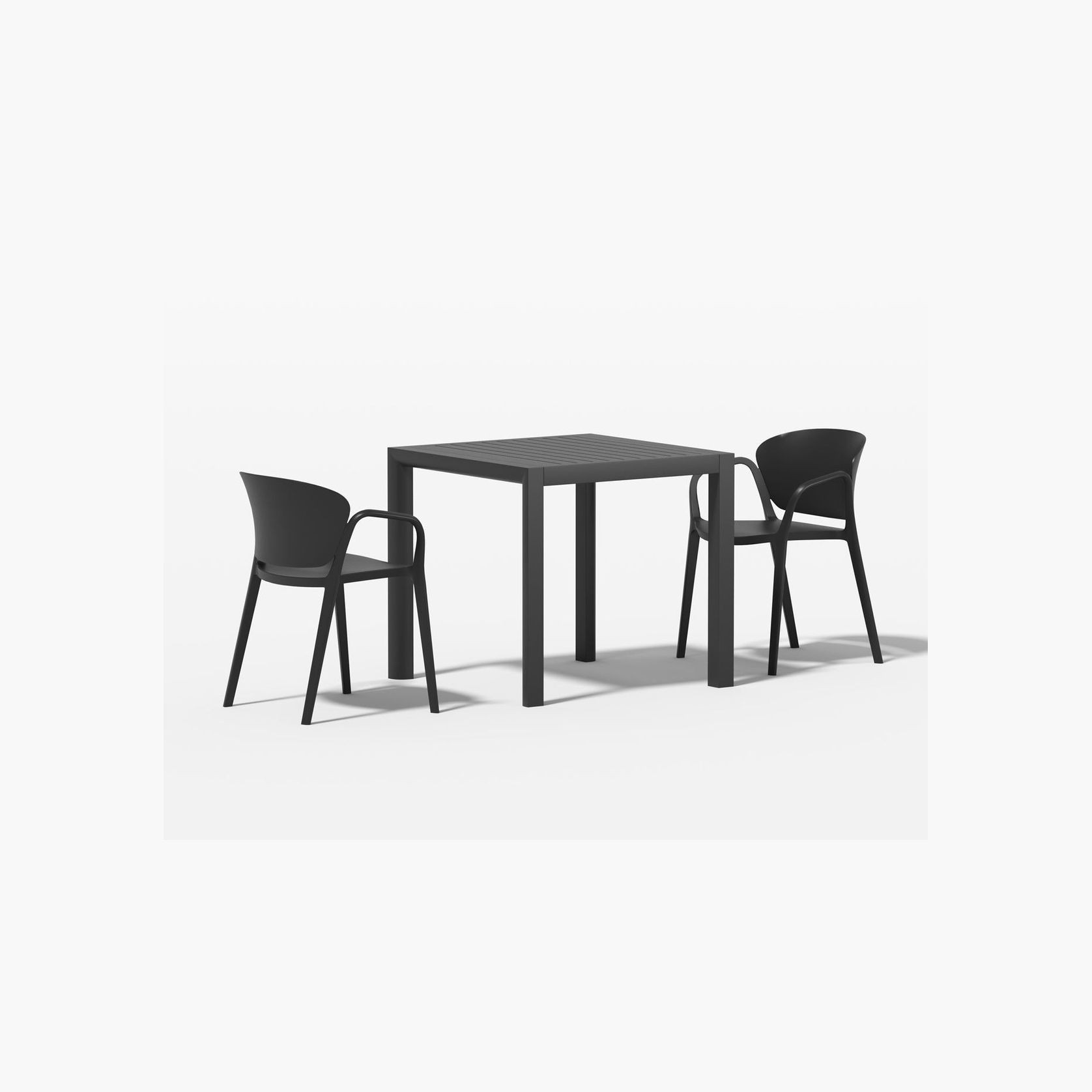 Arcus Table With Andi Chairs 3-Piece Outdoor Dining Set gallery detail image