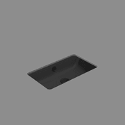 Kube X 60 Undermount Basin Matt Black gallery detail image
