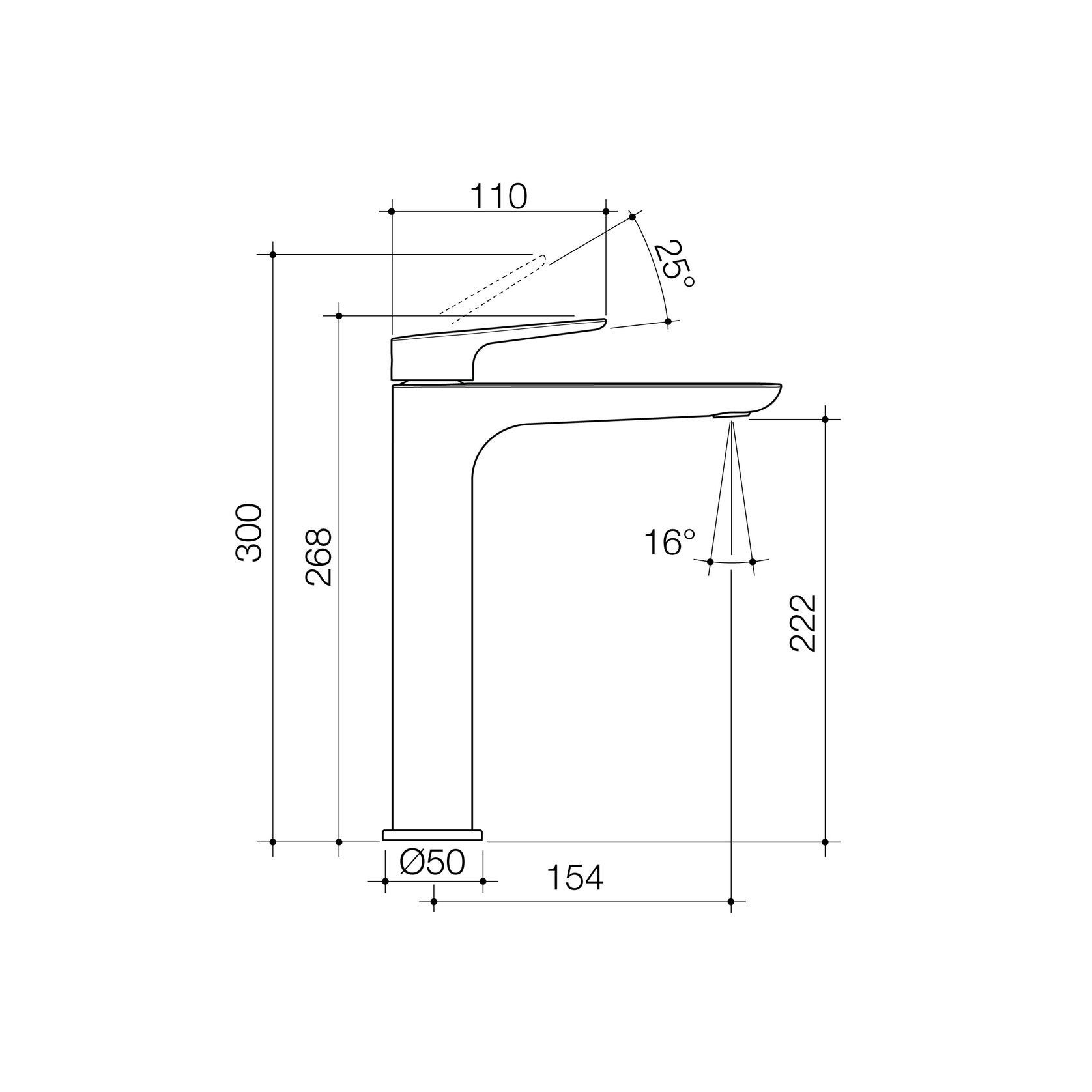 Contura II Tower Basin Mixer  | Brushed Bronze gallery detail image