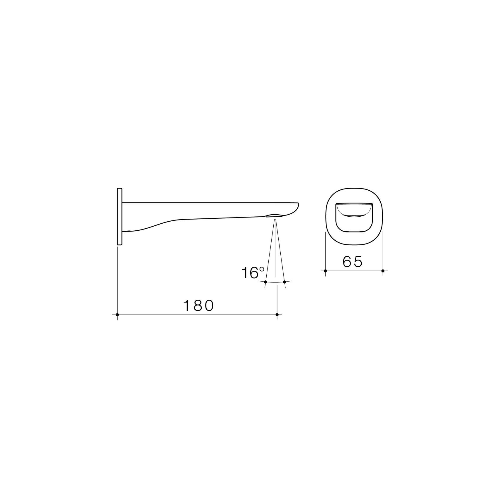 Contura II Basin/Bath Outlet 180mm  | Brushed Nickel gallery detail image