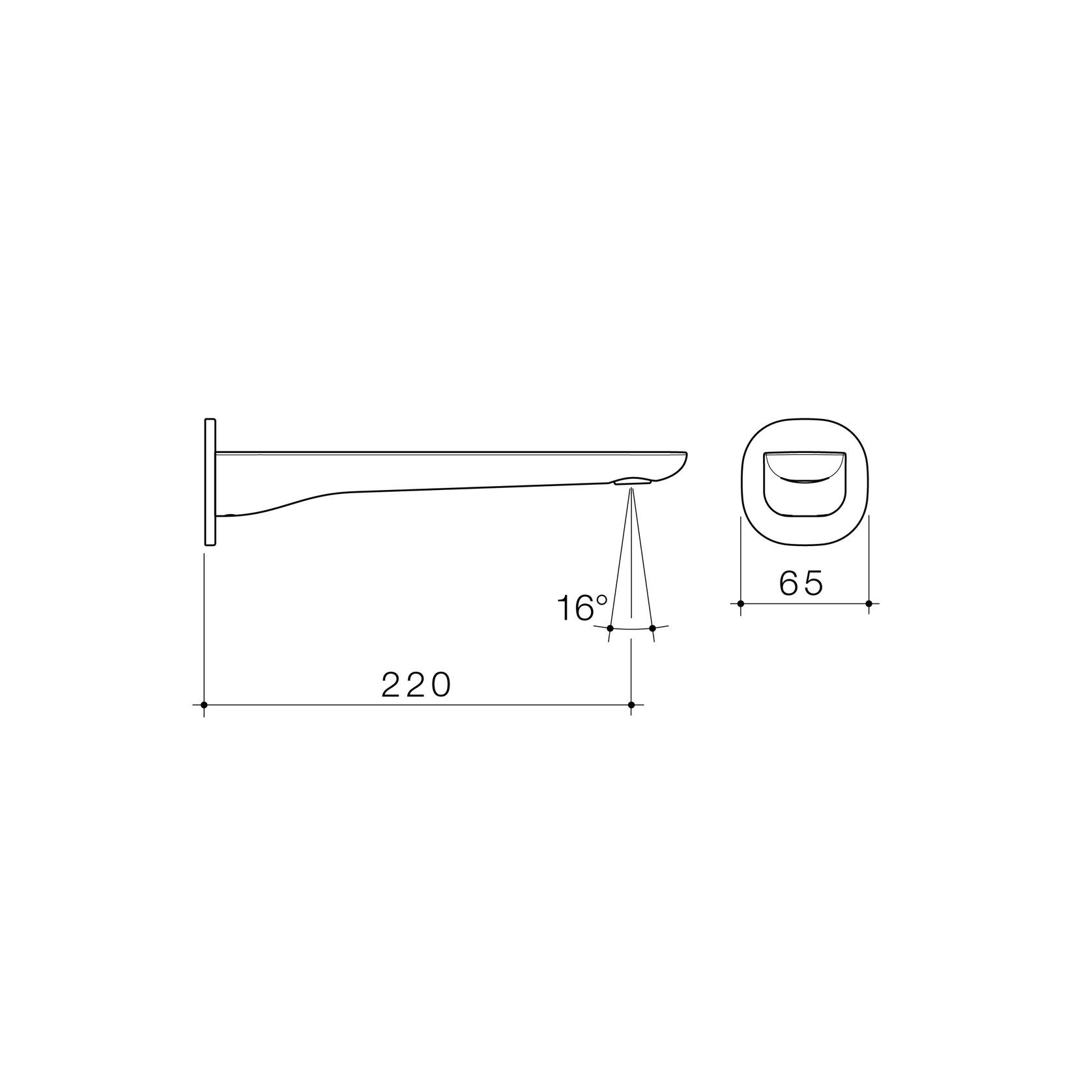 Contura II Basin/Bath Outlet 220mm  | Brushed Nickel gallery detail image