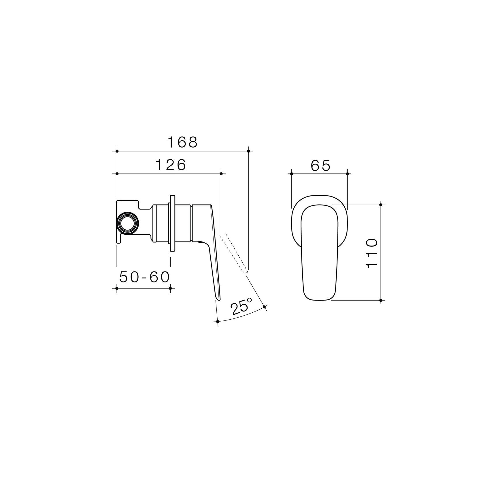 Contura II Bath/Shower Mixer  | Matte Black gallery detail image