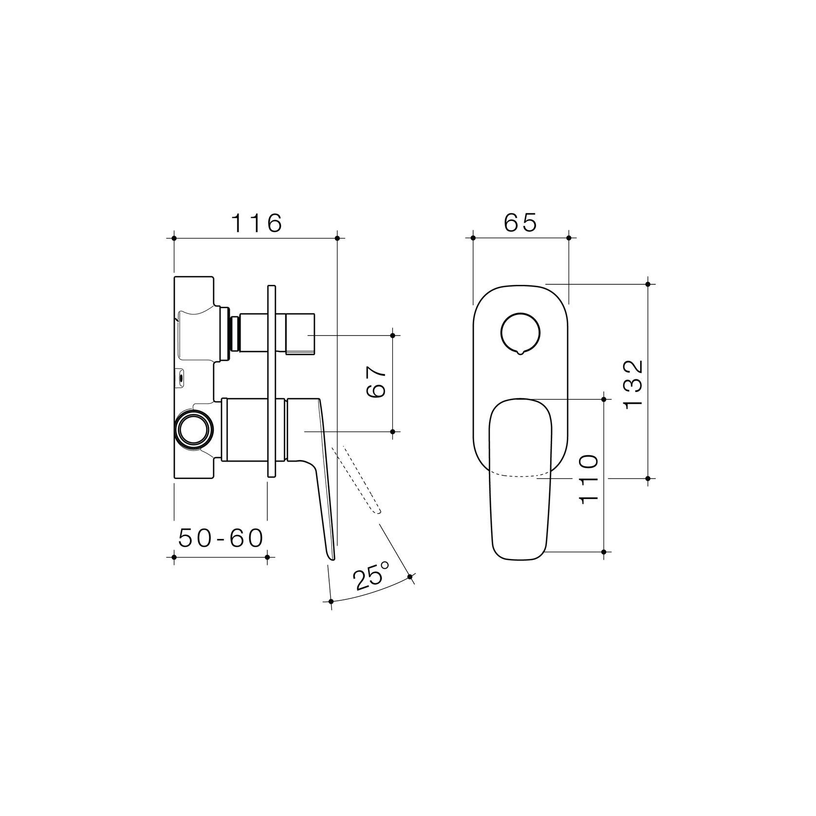 Contura II Bath/Shower Mixer with Diverter  | Brushed Brass gallery detail image