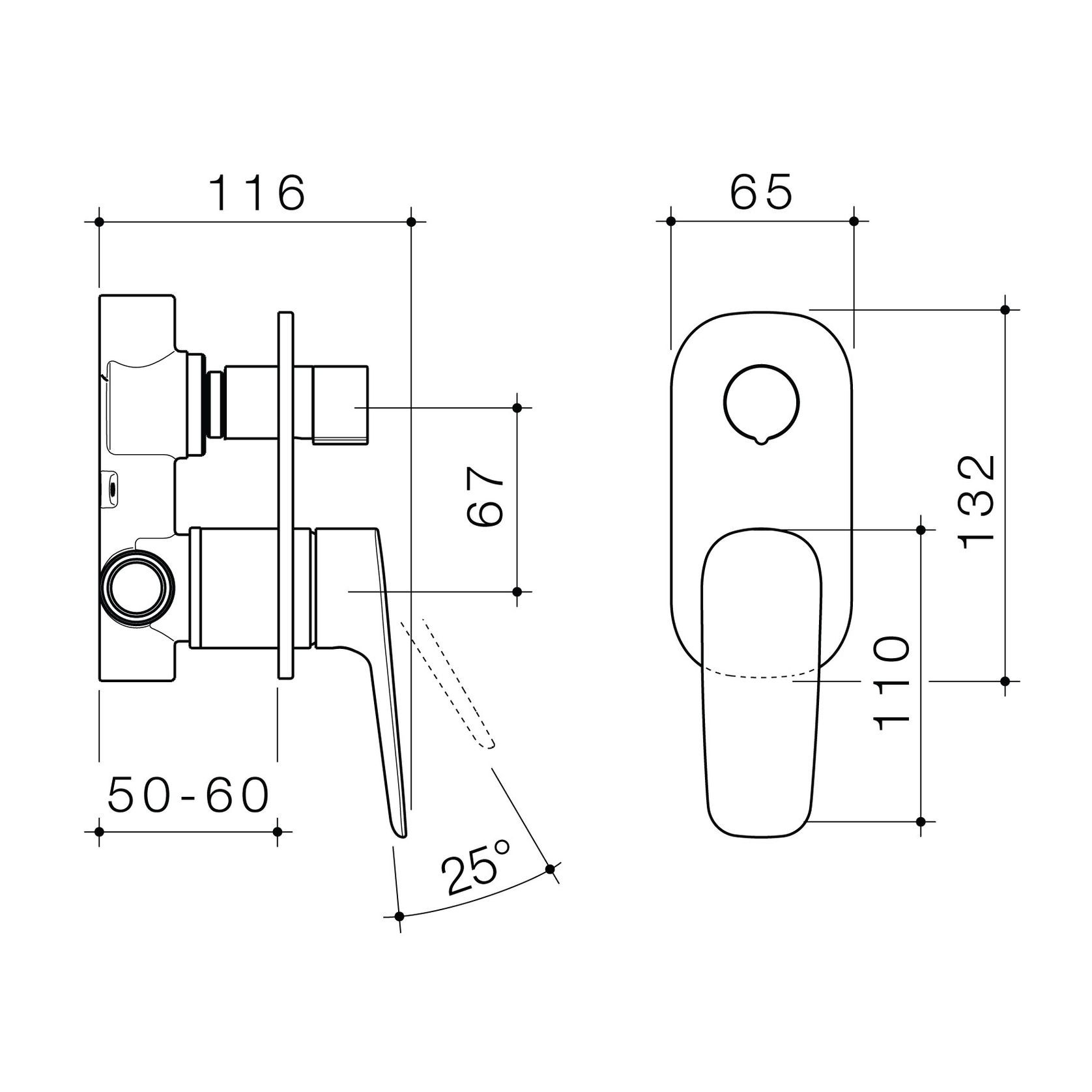 Contura II Bath/Shower Mixer with Diverter  | Brushed Brass gallery detail image