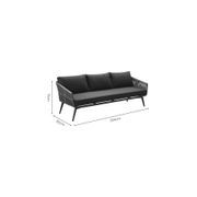 Kereru Aluminium and Rope Outdoor 3 seaters sofa gallery detail image