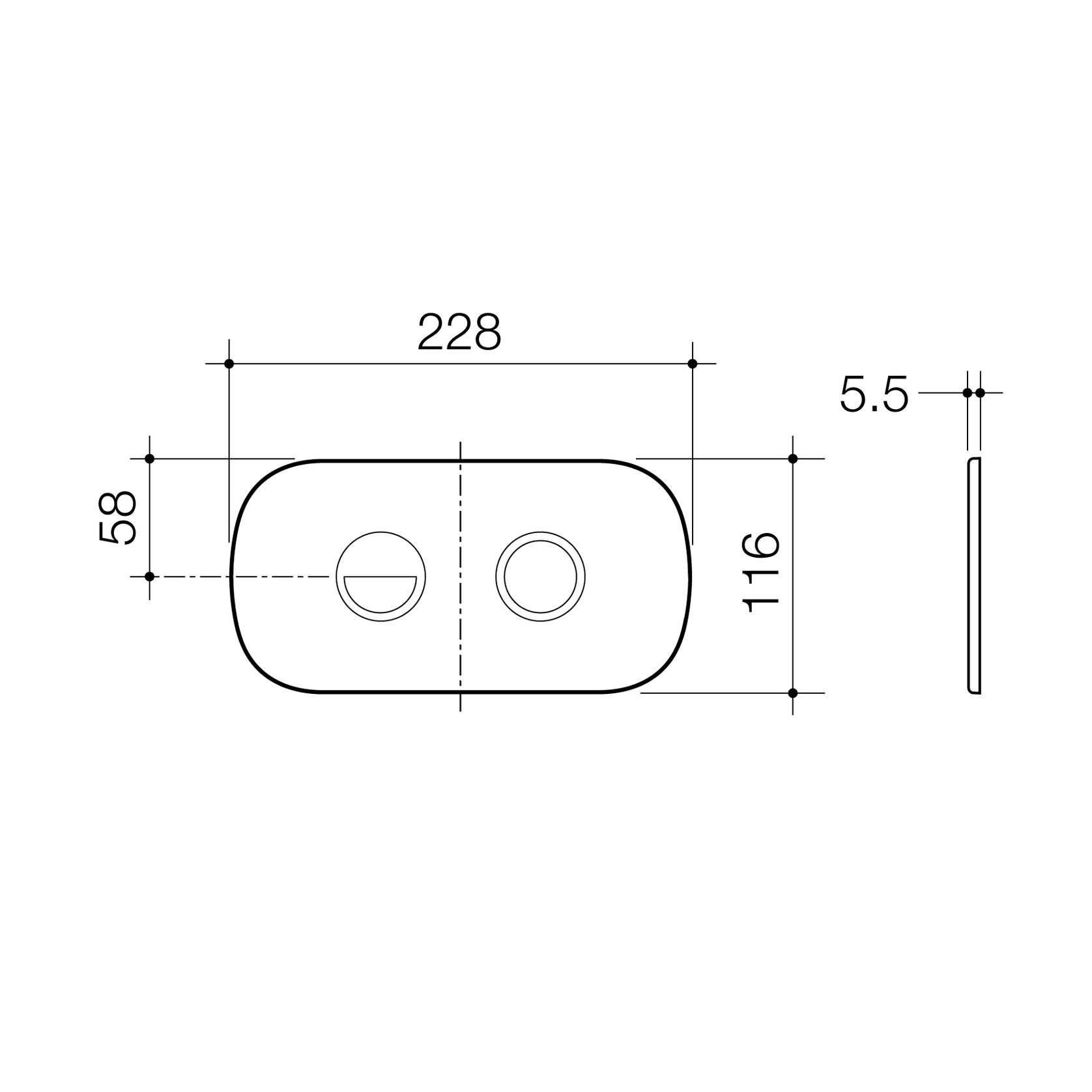 Contura II Invisi Series II® Round DC Dual Flush Button Panel | Brushed Bronze gallery detail image