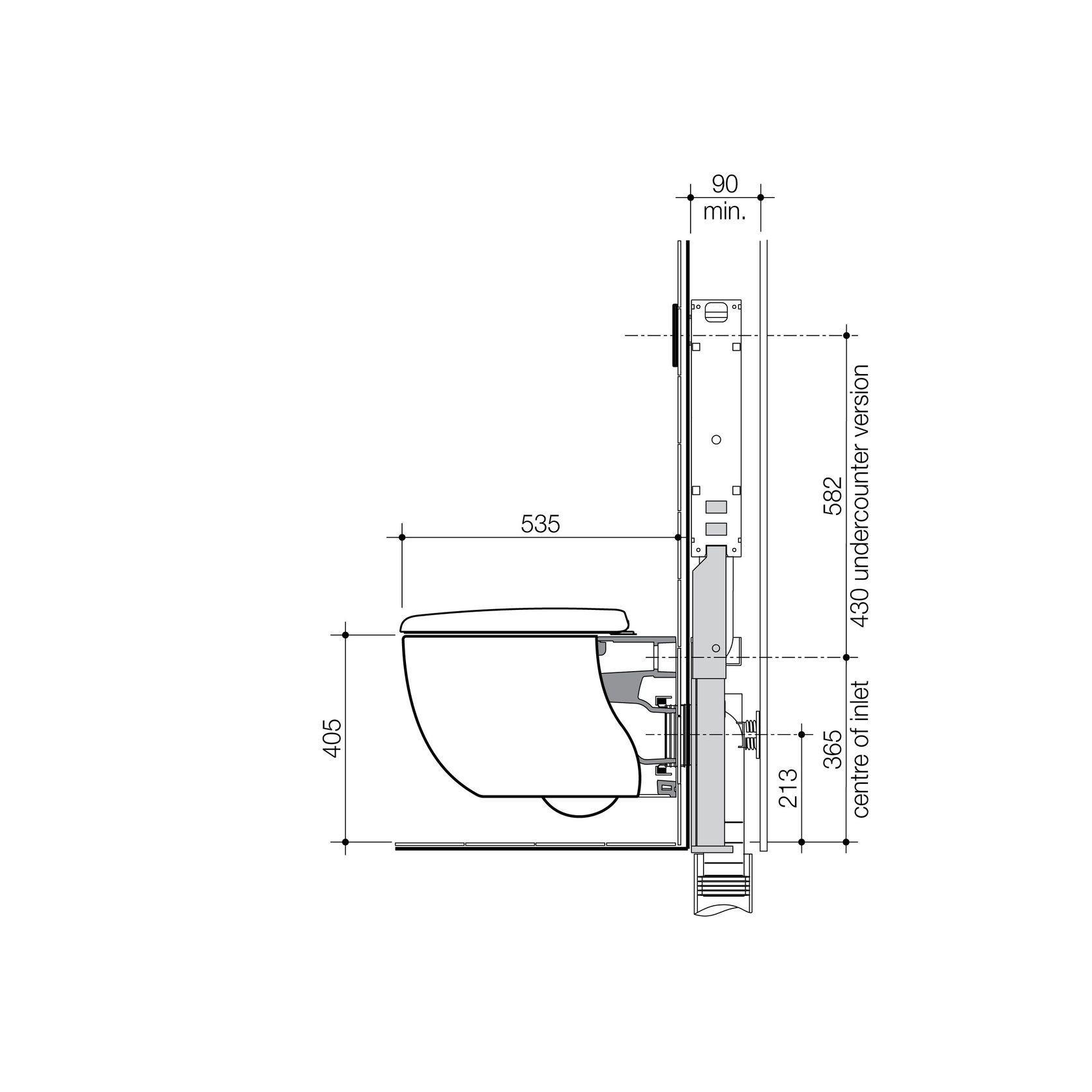 Contura II Cleanflush® Wall Hung Invisi Series II® Suite GermGard® | Matte White gallery detail image
