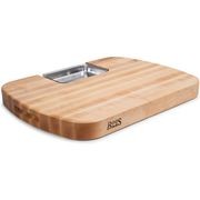 Boos Block Carving Collection Reversible Maple Cutting Board With Juice Groove And Pan gallery detail image