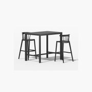 Stratus Table With Aria Chairs 3-Piece Outdoor Bar Set gallery detail image