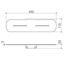 Contura II Bathroom Shelf  | Brushed Brass gallery detail image