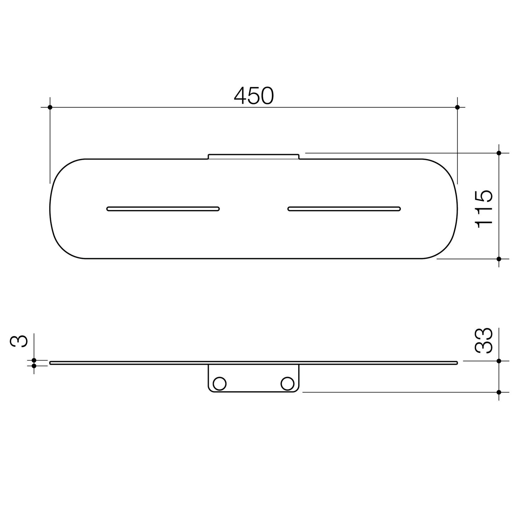 Contura II Bathroom Shelf  | Brushed Nickel gallery detail image