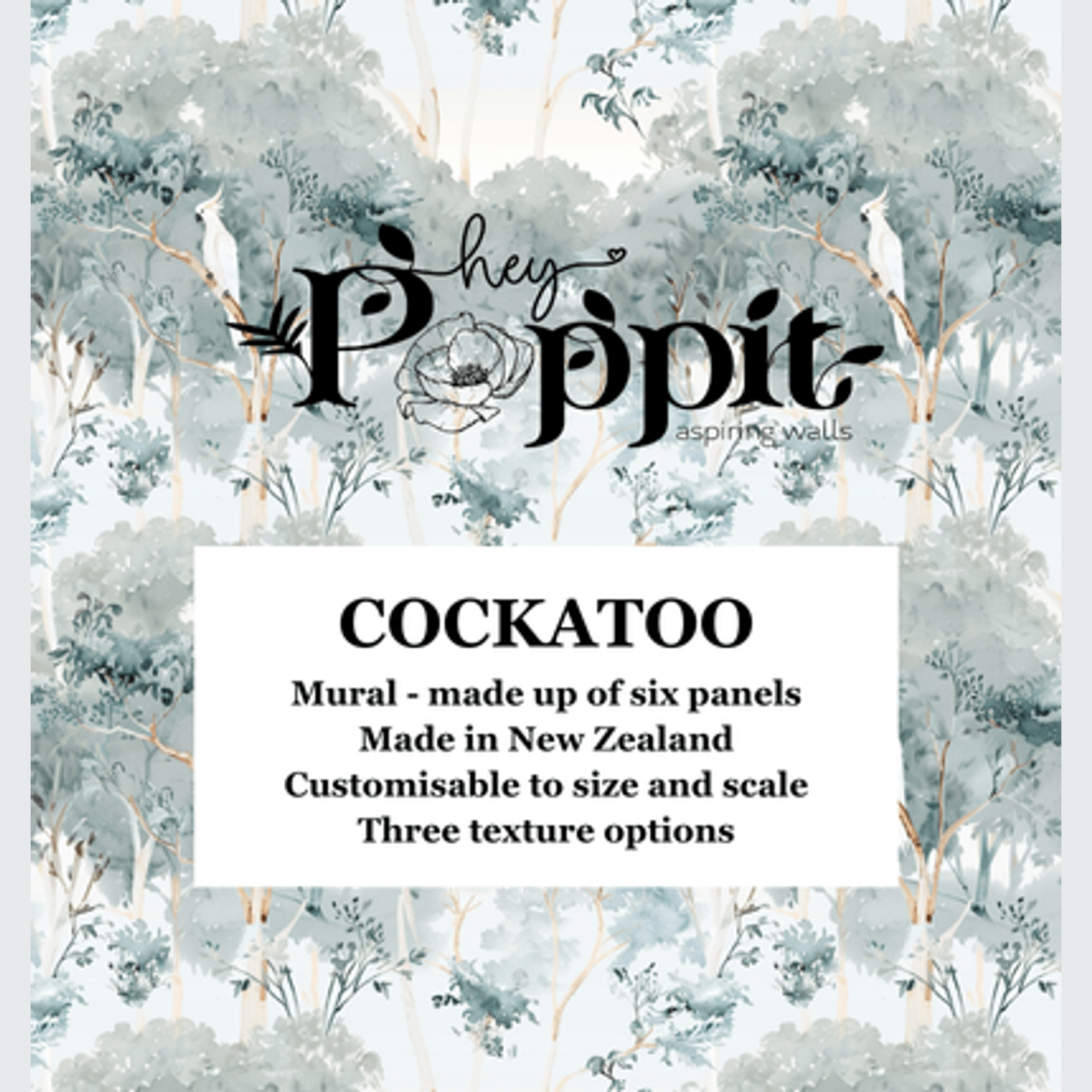 HEY POPPIT Wallpaper Pattern No - COCKATOO gallery detail image