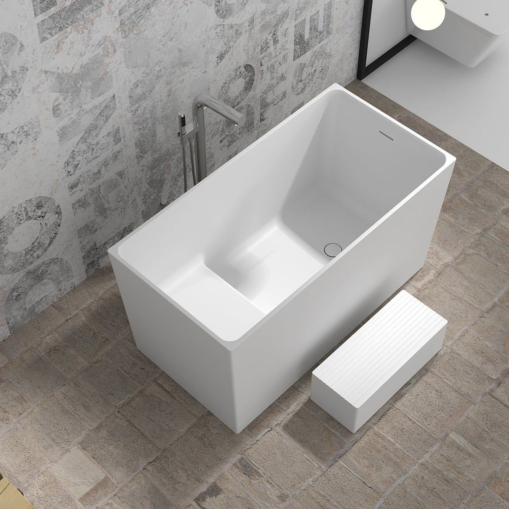 Gia Rectangle Japanese Soak Tub - 1350mm - G65198 gallery detail image