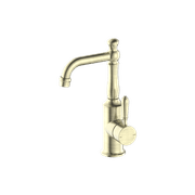 York Basin Mixer With Metal Lever Aged Brass gallery detail image