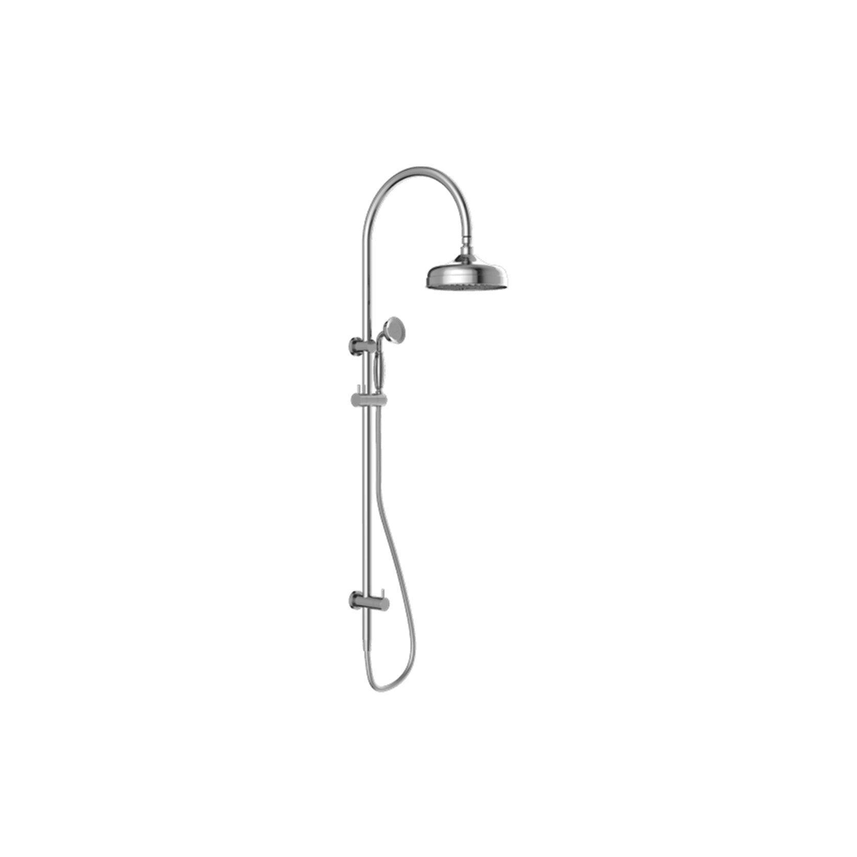 York Twin Shower With Metal Hand Shower Chrome gallery detail image