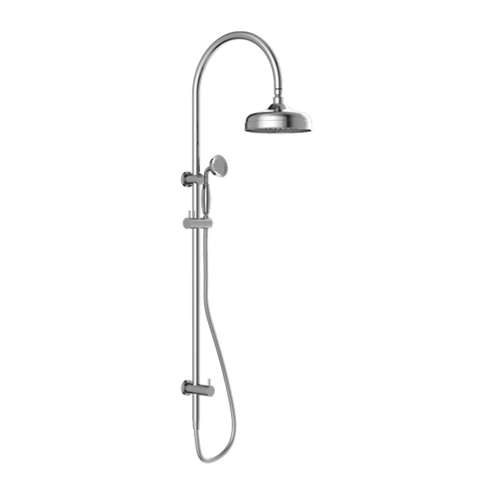 York Twin Shower With Metal Hand Shower Chrome gallery detail image