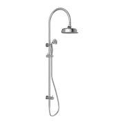 York Twin Shower With Metal Hand Shower Chrome gallery detail image