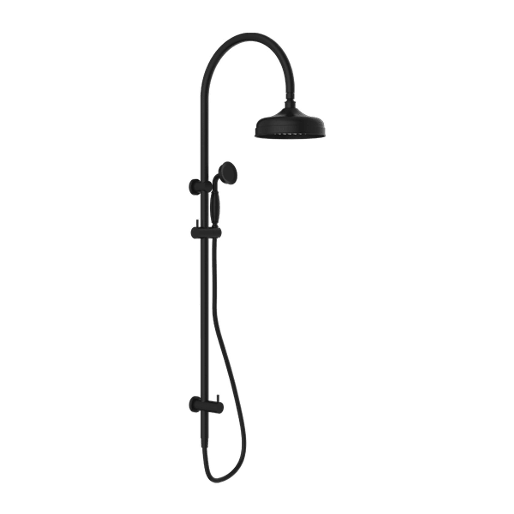 York Twin Shower With Metal Hand Shower Matte Black gallery detail image