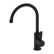 York Kitchen Mixer Gooseneck Spout With Metal Lever Matte Black gallery detail image