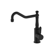 York Kitchen Mixer Hook Spout With Metal Lever Matte Black gallery detail image