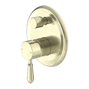 York Shower Mixer With Divertor With Metal Lever Aged Brass gallery detail image