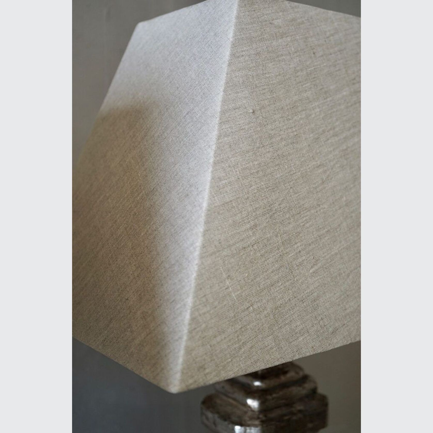 Large Italian Carved & Silvered Lamp gallery detail image