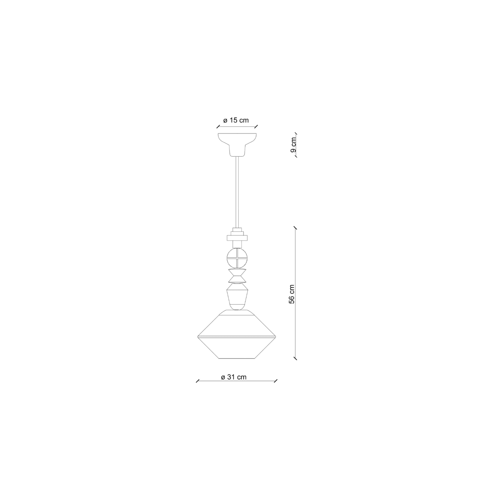 Lariat Short Pendant gallery detail image