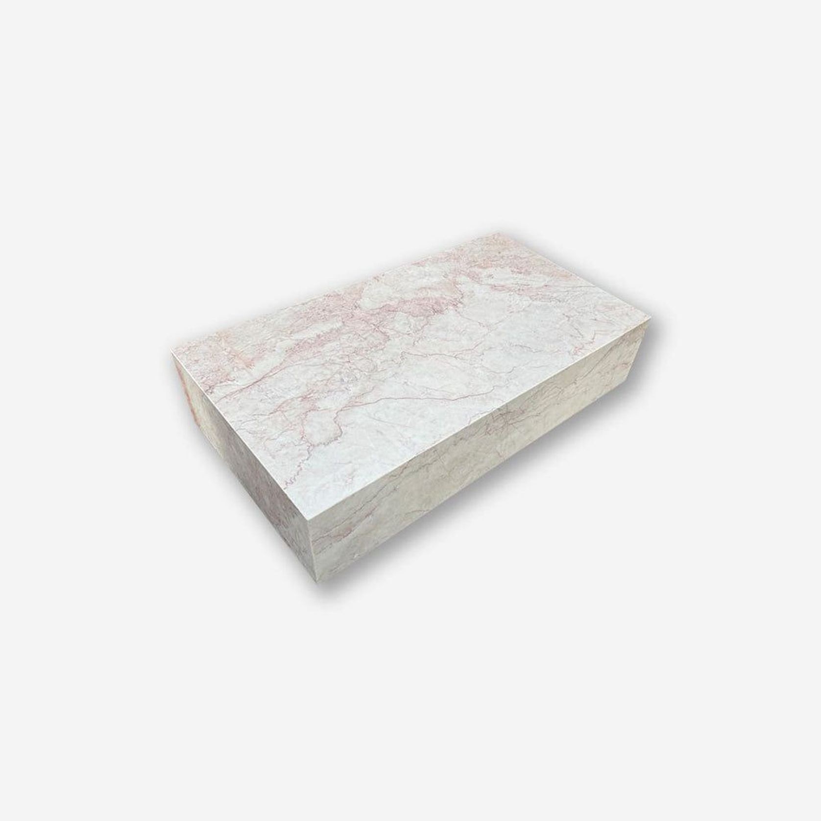 Block Coffee Table - Cream Rosa Marble - Large | Natural Stone Co. gallery detail image