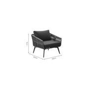 Kereru Aluminium and Rope Outdoor Armchair gallery detail image