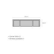 Sandpiper 2.0 Outdoor Armless Loveseat gallery detail image