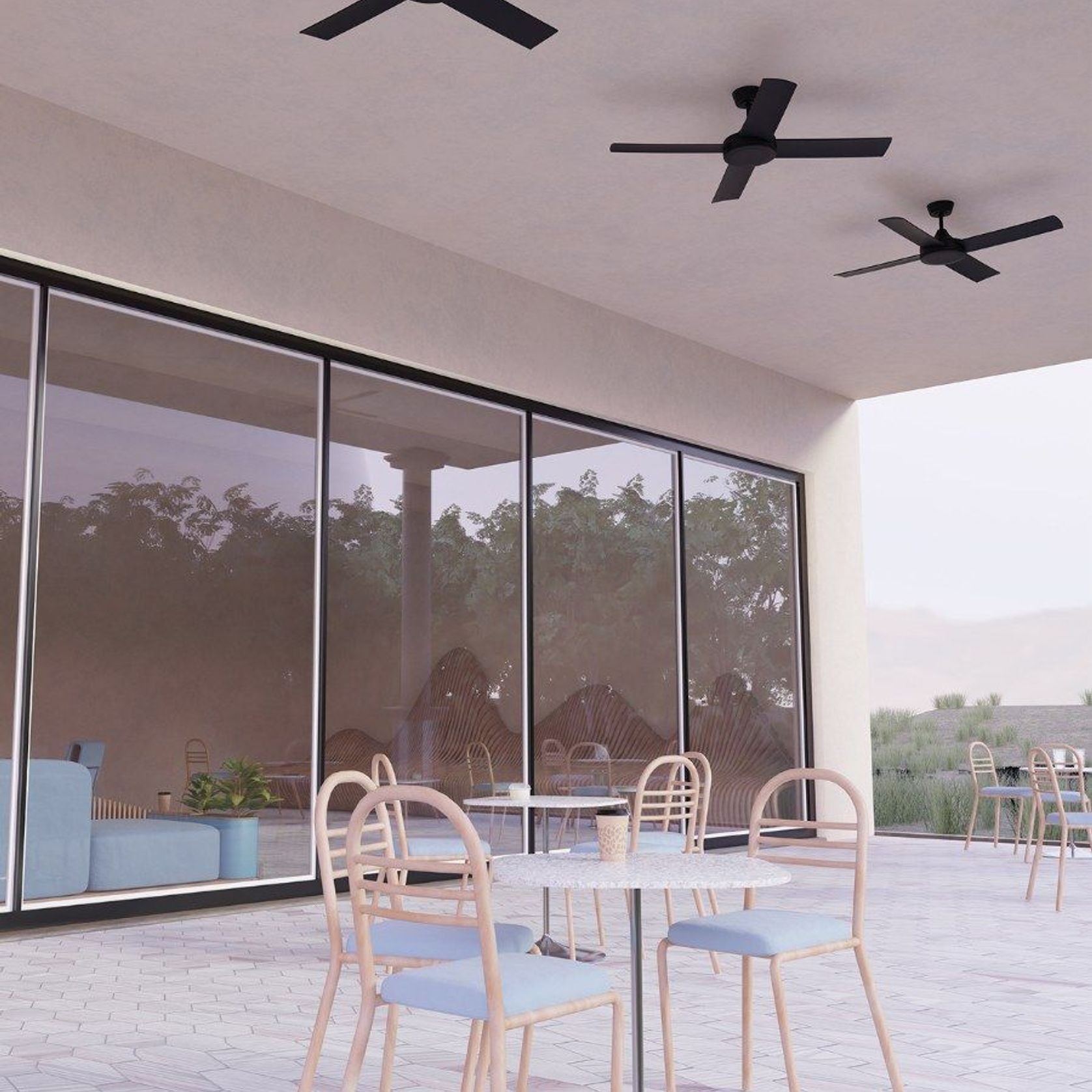 Breeze Silent DC Indoor/Outdoor Ceiling Fan gallery detail image