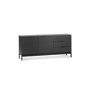 Macy Oak Sideboard Buffet | Black gallery detail image