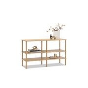 Rakie Wide Display Shelving Unit | Natural Oak gallery detail image