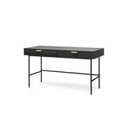 Kina Ripple Slatted Desk | 140cm | Black Oak gallery detail image