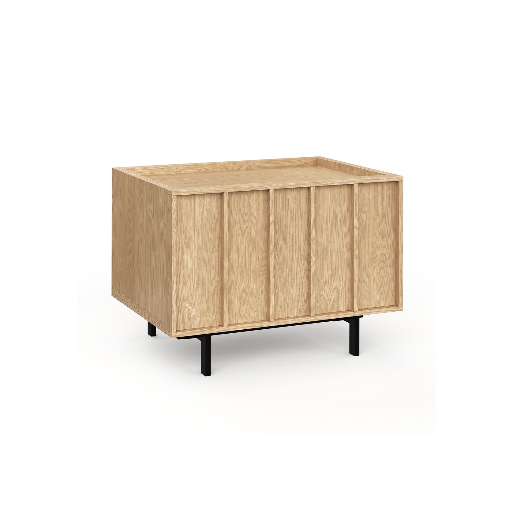 Linea 1 Drawer Bedside Table | Natural Oak gallery detail image