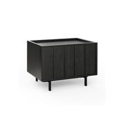 Linea 1 Drawer Bedside Table | Black Oak gallery detail image