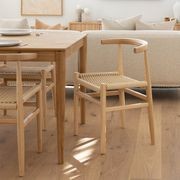 Oskar Solid Ashwood Woven Dining Chair | Set of 2 | Natural gallery detail image