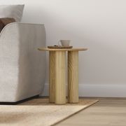 Pila Round Solid Oak Side Table | Natural gallery detail image