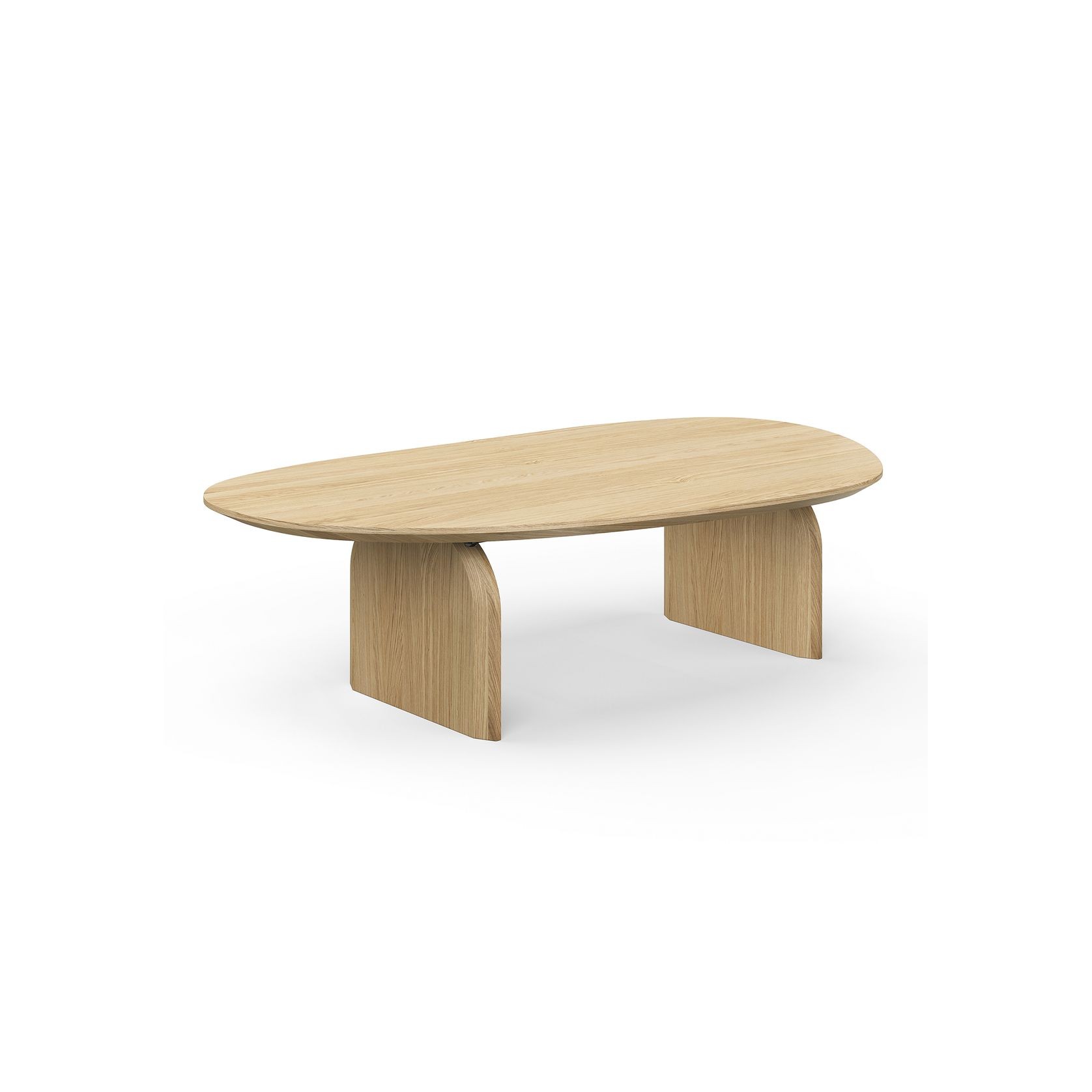 Arco 130cm Oval Oak Coffee Table | Natural gallery detail image