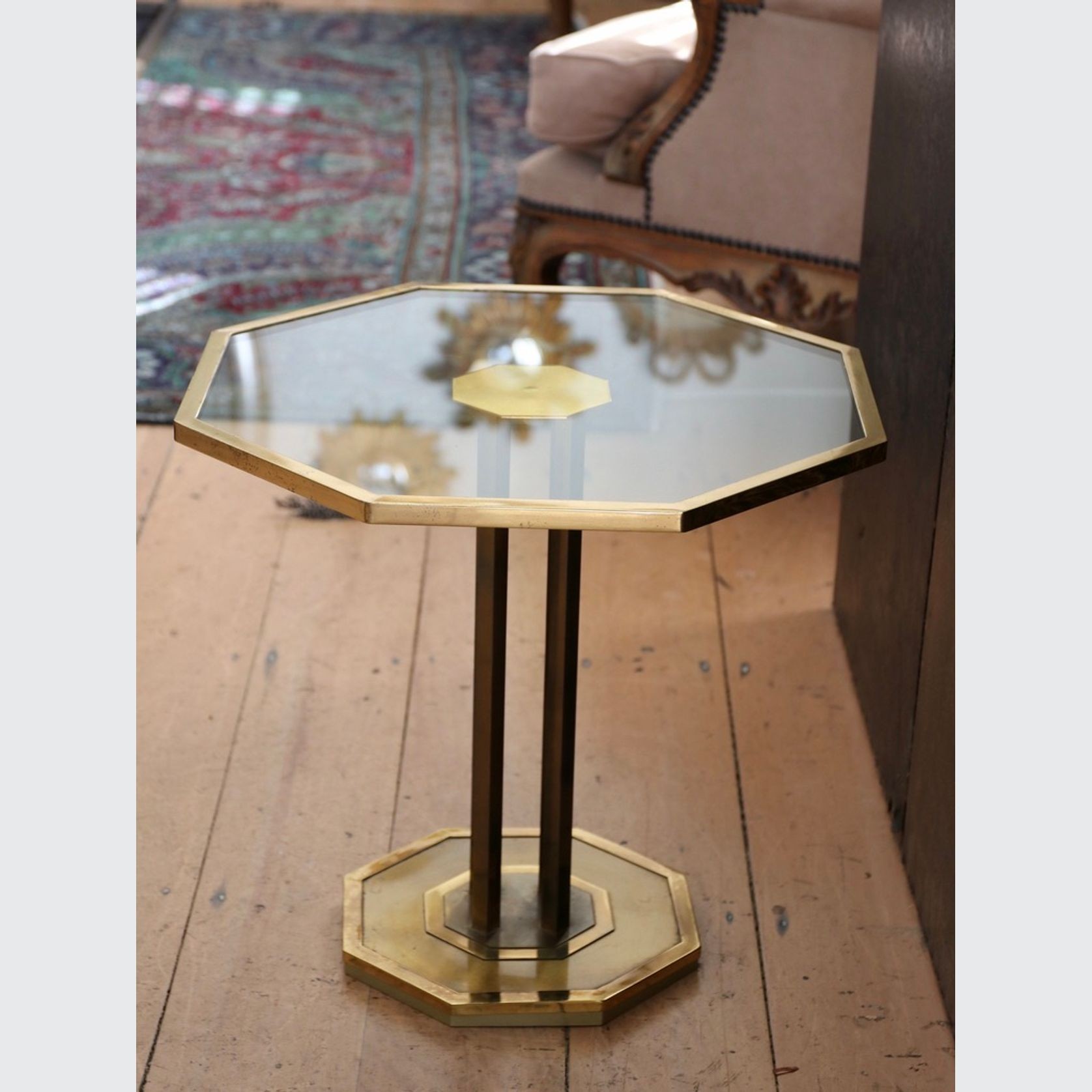 Pair Of Mid Century Octagonal Sofa End Tables gallery detail image