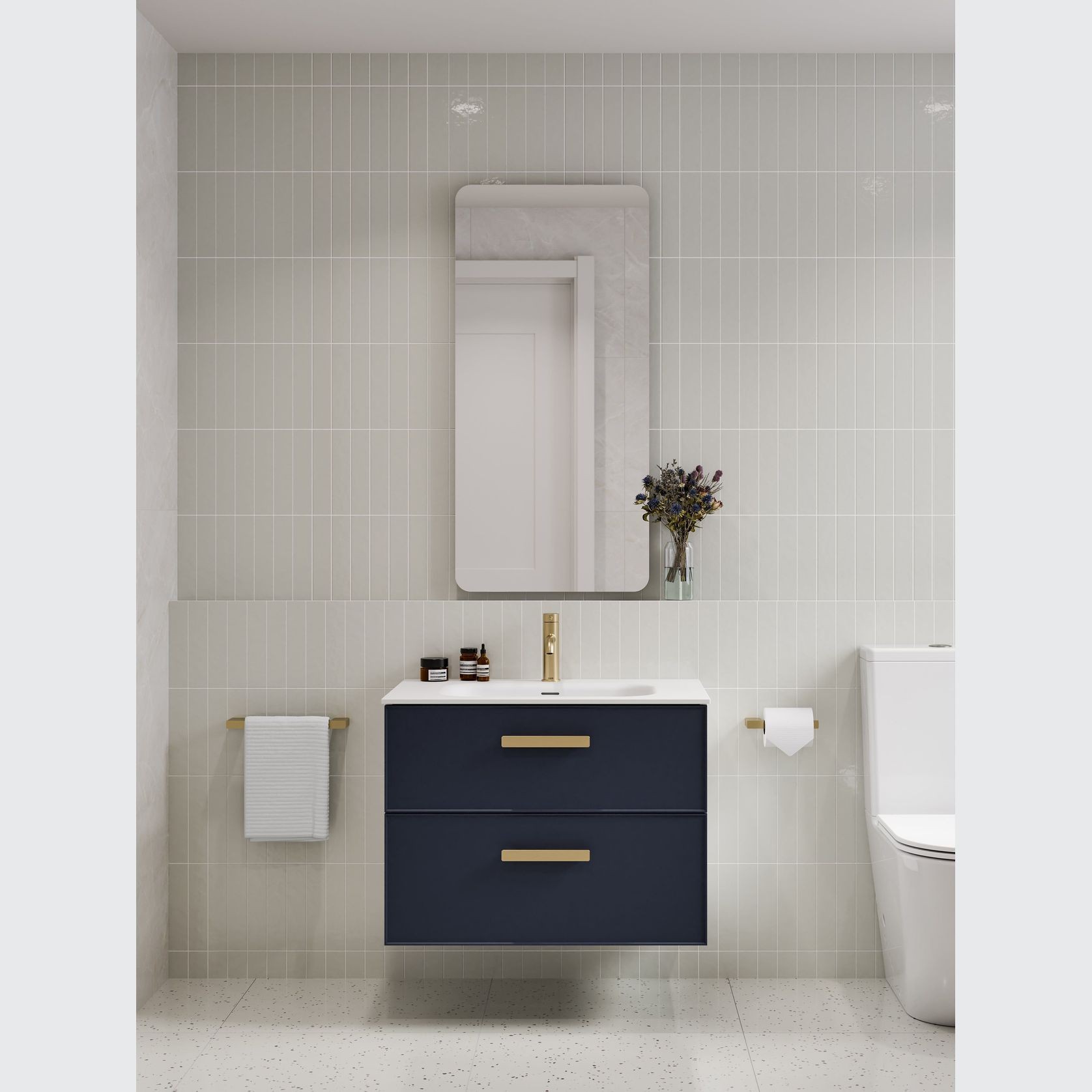 LINEARE 750 DOUBLE DRAWER VANITY | AXEL DRAWER FRONT gallery detail image