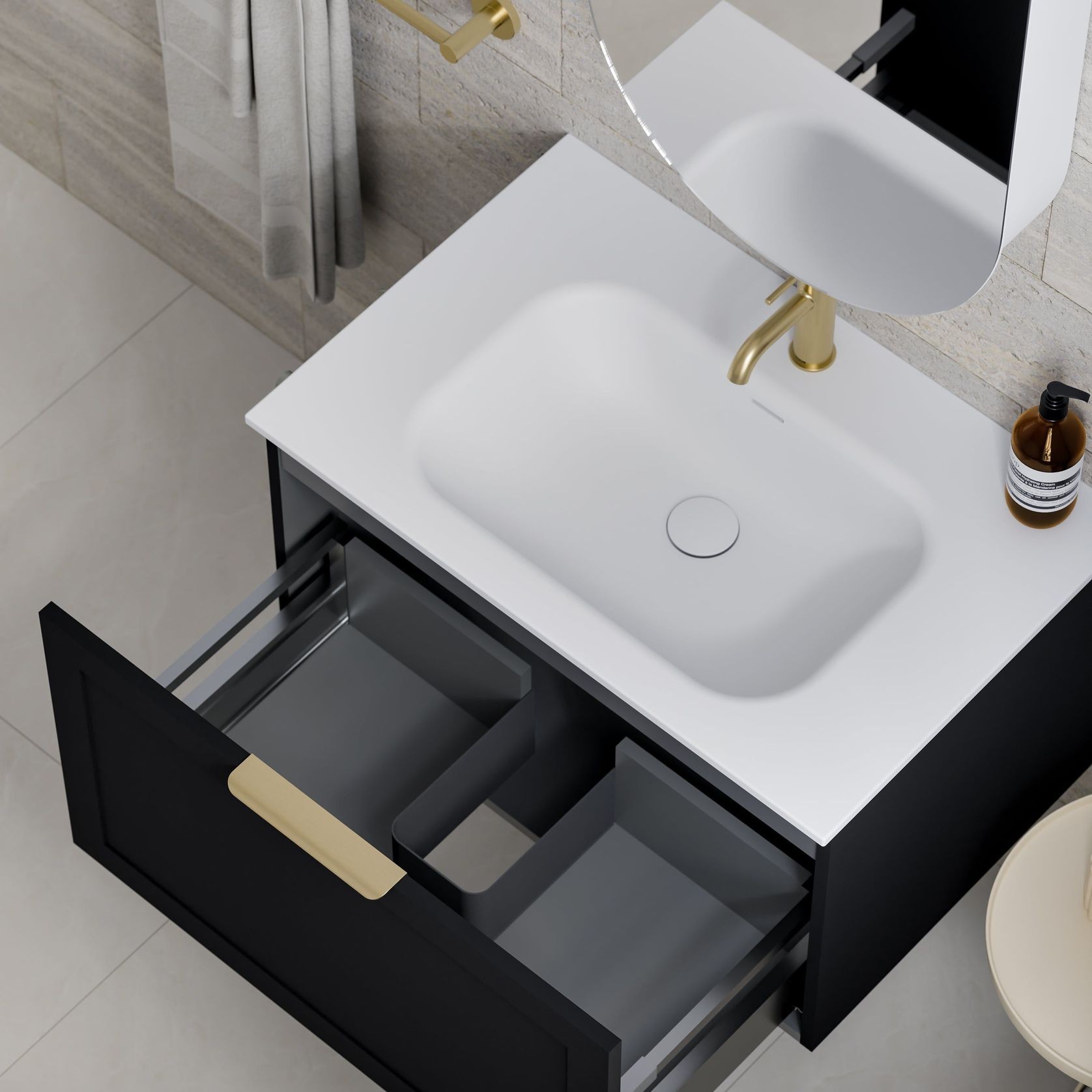 Lineare 750 Loft Single Drawer Vanity gallery detail image