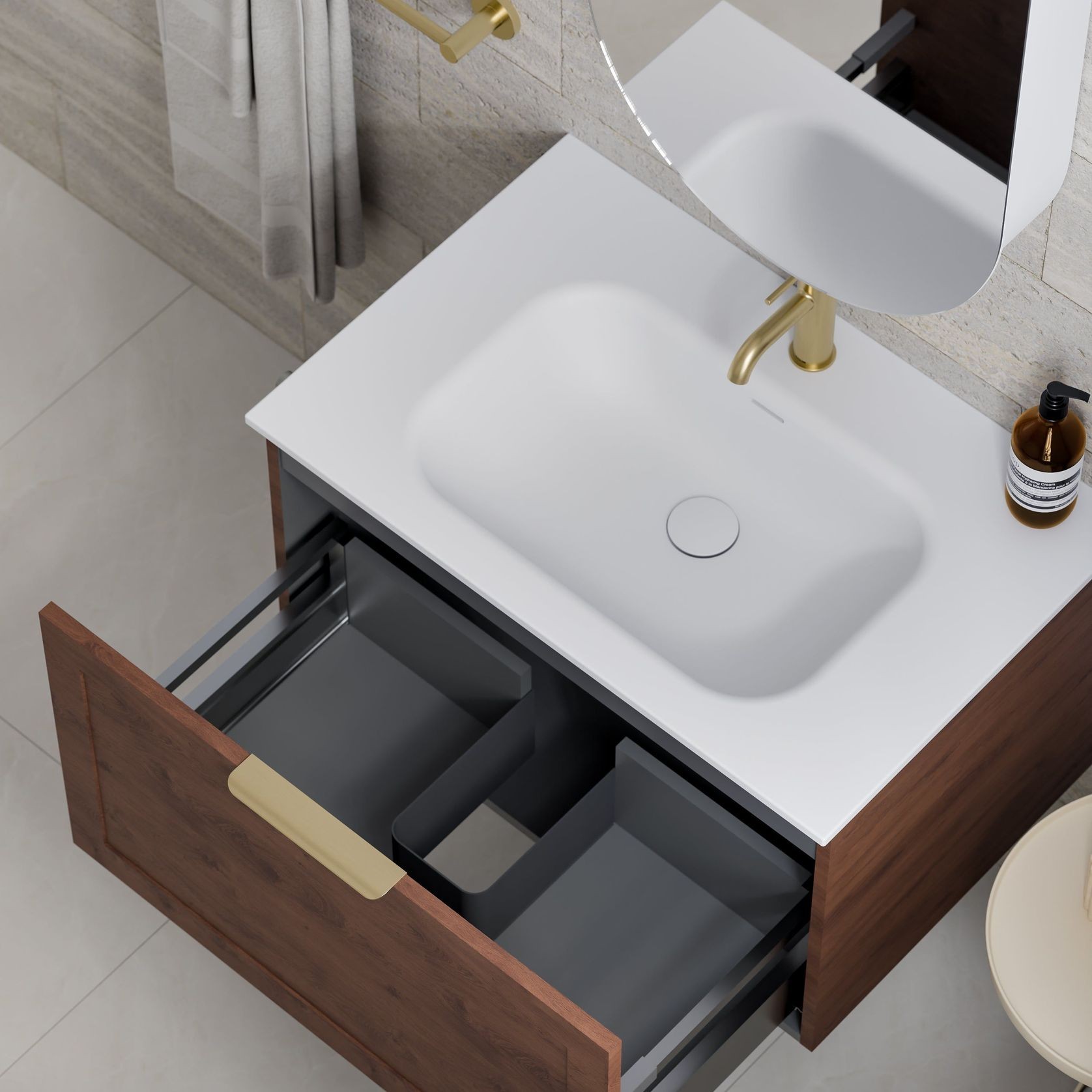 Lineare 750 Loft Single Drawer Vanity gallery detail image