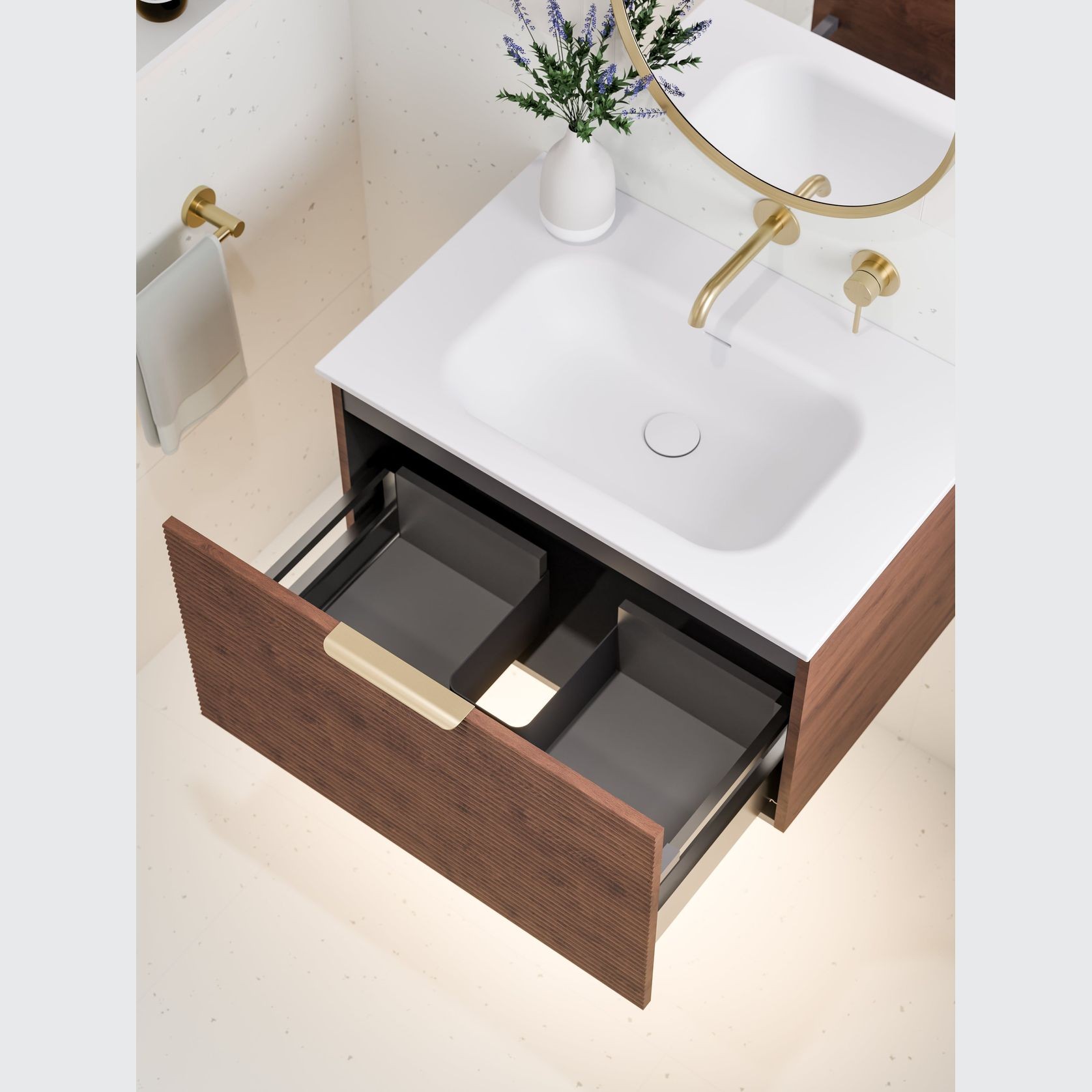 Lineare 750 Orchard Single Drawer Vanity gallery detail image